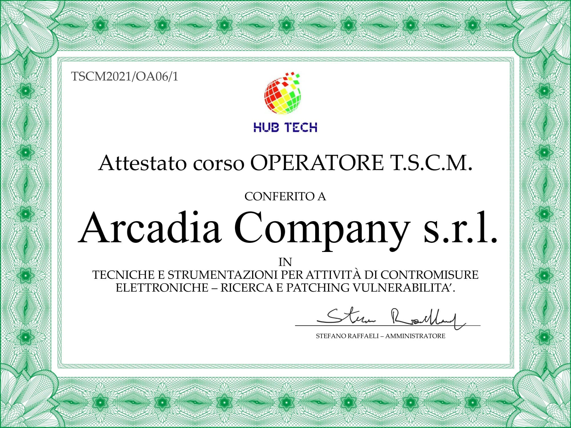 Nulla Osta di Sicurezza NATO — retro